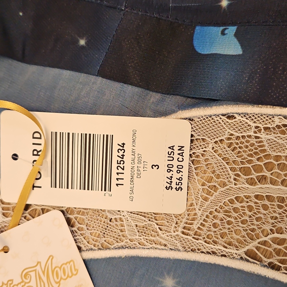 NWT SAILER MOON X TORRID 3X Blue Moon Top with Lace Trim - Picture 7 of 7